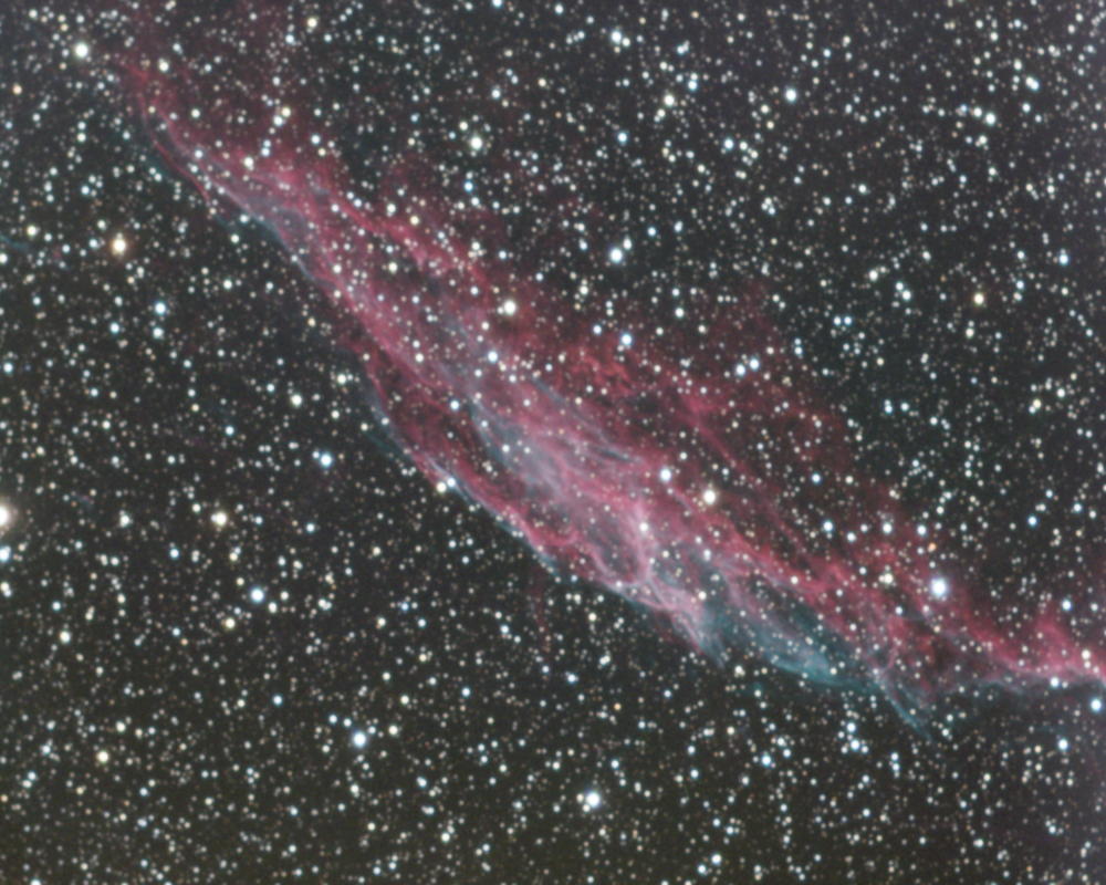NGC6992 - Cirrusnebel im Sternbild Schwan - Emissions- und Reflexionsnebel einer Supernova, die vor ca. 8000Jahren stattfand. Entfernung ca. 1400LJ